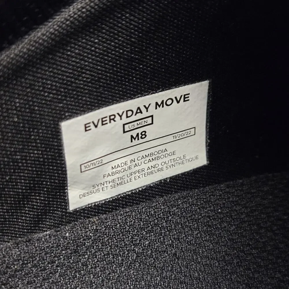 Vessi Everyday Move Sneaker Mens Size 8 Waterproof Shoes Onyx Black Black